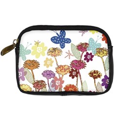 Flowers Butterflies Dragonflies Digital Camera Cases by Celenk