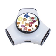 Flowers Butterflies Dragonflies 3-port Usb Hub by Celenk