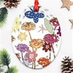 Flowers Butterflies Dragonflies Ornament (Oval Filigree) Front