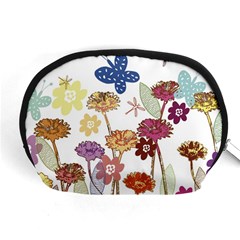 Flowers Butterflies Dragonflies Accessory Pouches (medium)  by Celenk