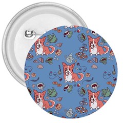 Dog Corgi Pattern 3  Buttons by Celenk