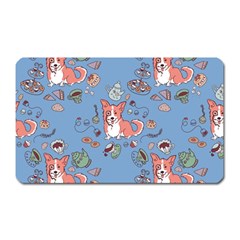 Dog Corgi Pattern Magnet (rectangular) by Celenk