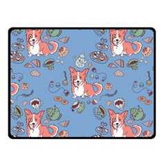 Dog Corgi Pattern Fleece Blanket (small) by Celenk