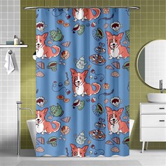 Dog Corgi Pattern Shower Curtain 48  X 72  (small)  by Celenk