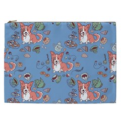 Dog Corgi Pattern Cosmetic Bag (xxl)  by Celenk