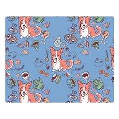 Dog Corgi Pattern Double Sided Flano Blanket (large)  by Celenk