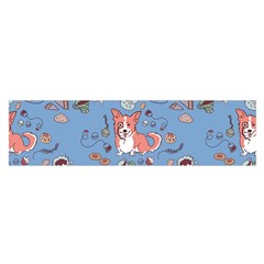 Dog Corgi Pattern Satin Scarf (oblong) by Celenk