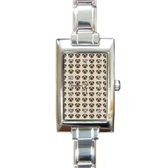 Puppy Dog Pug Pup Graphic Rectangle Italian Charm Watch by Celenk