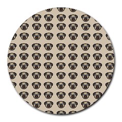 Puppy Dog Pug Pup Graphic Round Mousepads by Celenk