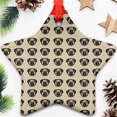 Puppy Dog Pug Pup Graphic Ornament (star) by Celenk