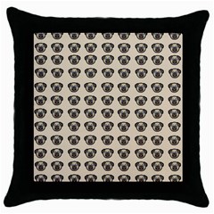 Puppy Dog Pug Pup Graphic Throw Pillow Case (black) by Celenk