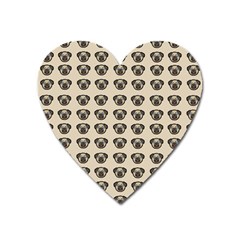 Puppy Dog Pug Pup Graphic Heart Magnet by Celenk