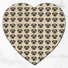 Puppy Dog Pug Pup Graphic Jigsaw Puzzle (heart) by Celenk