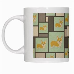 Quirky Corgi Kraft Present Gift Wrap Wrapping Paper White Mugs by Celenk