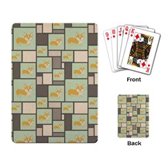 Quirky Corgi Kraft Present Gift Wrap Wrapping Paper Playing Card by Celenk