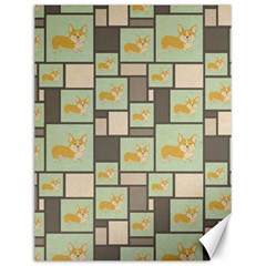 Quirky Corgi Kraft Present Gift Wrap Wrapping Paper Canvas 12  X 16   by Celenk