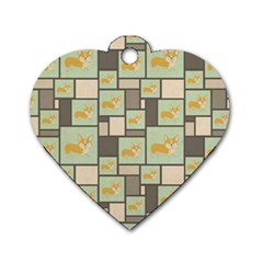 Quirky Corgi Kraft Present Gift Wrap Wrapping Paper Dog Tag Heart (one Side) by Celenk