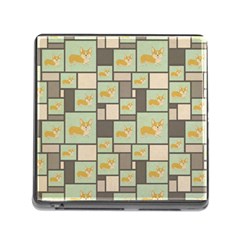 Quirky Corgi Kraft Present Gift Wrap Wrapping Paper Memory Card Reader (square) by Celenk