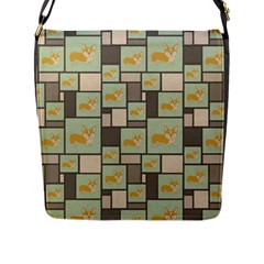 Quirky Corgi Kraft Present Gift Wrap Wrapping Paper Flap Messenger Bag (l) 