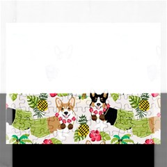 Hula Corgis Fabric Rectangular Jigsaw Puzzl by Celenk