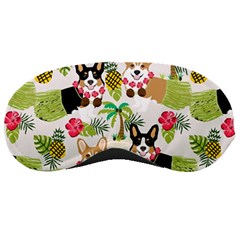 Hula Corgis Fabric Sleeping Masks by Celenk