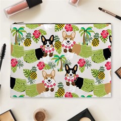 Hula Corgis Fabric Cosmetic Bag (xl) by Celenk