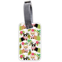 Hula Corgis Fabric Luggage Tags (one Side)  by Celenk