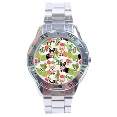 Hula Corgis Fabric Stainless Steel Analogue Watch by Celenk