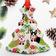 Hula Corgis Fabric Ornament (christmas Tree)  by Celenk