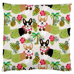 Hula Corgis Fabric Large Cushion Case (one Side) by Celenk