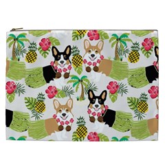 Hula Corgis Fabric Cosmetic Bag (xxl)  by Celenk