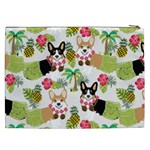 Hula Corgis Fabric Cosmetic Bag (XXL)  Back