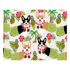 Hula Corgis Fabric Double Sided Flano Blanket (large)  by Celenk