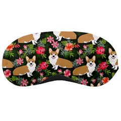 Welsh Corgi Hawaiian Pattern Florals Tropical Summer Dog Sleeping Masks by Celenk