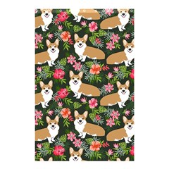 Welsh Corgi Hawaiian Pattern Florals Tropical Summer Dog Shower Curtain 48  X 72  (small)  by Celenk