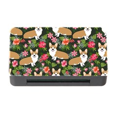 Welsh Corgi Hawaiian Pattern Florals Tropical Summer Dog Memory Card Reader With Cf by Celenk