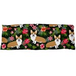 Welsh Corgi Hawaiian Pattern Florals Tropical Summer Dog Body Pillow Case (Dakimakura) Body Pillow Case