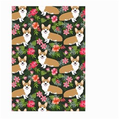 Welsh Corgi Hawaiian Pattern Florals Tropical Summer Dog Large Garden Flag (two Sides) by Celenk