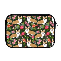 Welsh Corgi Hawaiian Pattern Florals Tropical Summer Dog Apple Macbook Pro 17  Zipper Case by Celenk