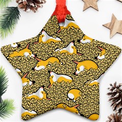 Sleeping Corgi Ornament (star) by Celenk