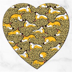 Sleeping Corgi Jigsaw Puzzle (heart) by Celenk