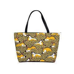 Sleeping Corgi Shoulder Handbags by Celenk