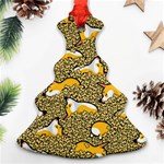 Sleeping Corgi Christmas Tree Ornament (Two Sides) Front