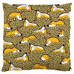 Sleeping Corgi Large Cushion Case (one Side) by Celenk