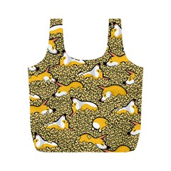 Sleeping Corgi Full Print Recycle Bags (m)  by Celenk