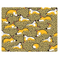 Sleeping Corgi Double Sided Flano Blanket (medium)  by Celenk