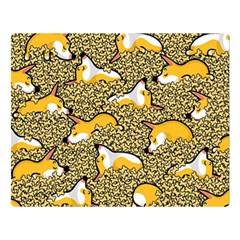 Sleeping Corgi Double Sided Flano Blanket (large)  by Celenk