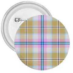 Pink And Yellow Plaid 3  Buttons by allthingseveryone