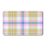 Pink And Yellow Plaid Magnet (Rectangular) Front