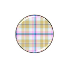 Pink And Yellow Plaid Hat Clip Ball Marker by allthingseveryone